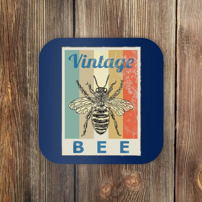 Vintage Style Bee Queen Honey Beekeeper Beekeeping Coaster