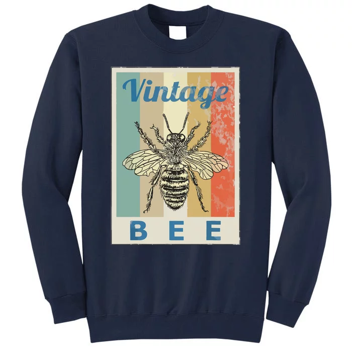 Vintage Style Bee Queen Honey Beekeeper Beekeeping Tall Sweatshirt