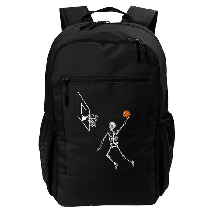 Vintage Skeleton Basketball Player Dunking Hoop Halloween Daily Commute Backpack