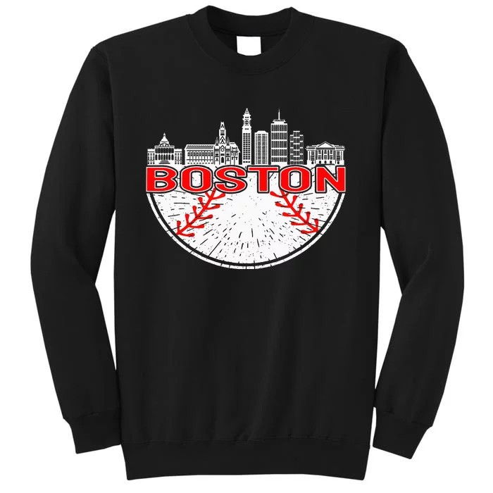 Vintage Style Boston Baseball Tee Sweatshirt