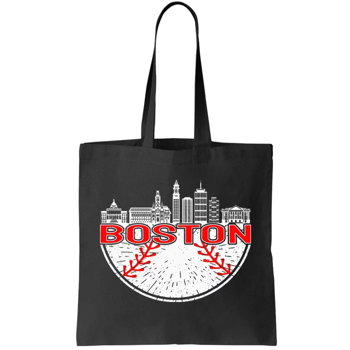 Vintage Style Boston Baseball Tee Tote Bag