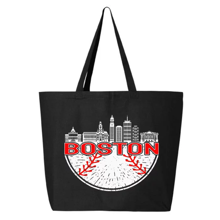 Vintage Style Boston Baseball Tee 25L Jumbo Tote