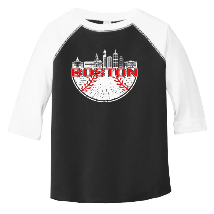 Vintage Style Boston Baseball Tee Toddler Fine Jersey T-Shirt