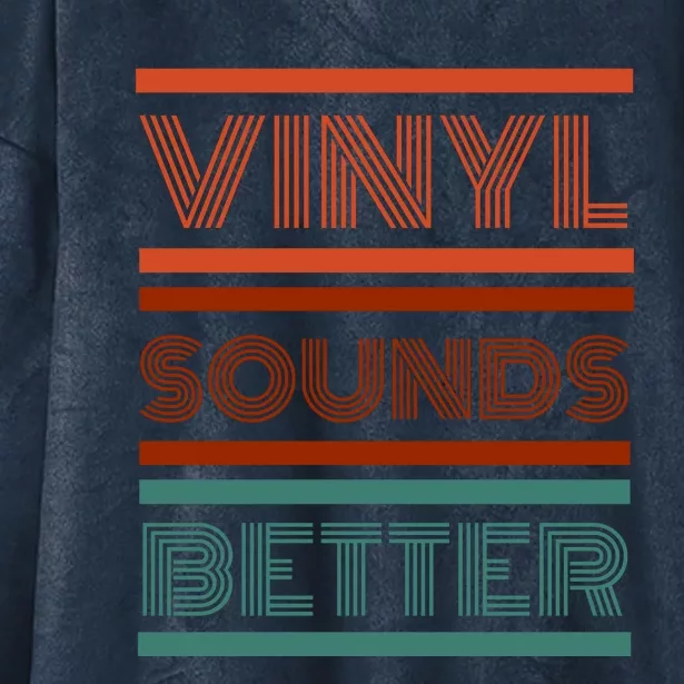 Vinyl Sounds Better Hooded Wearable Blanket