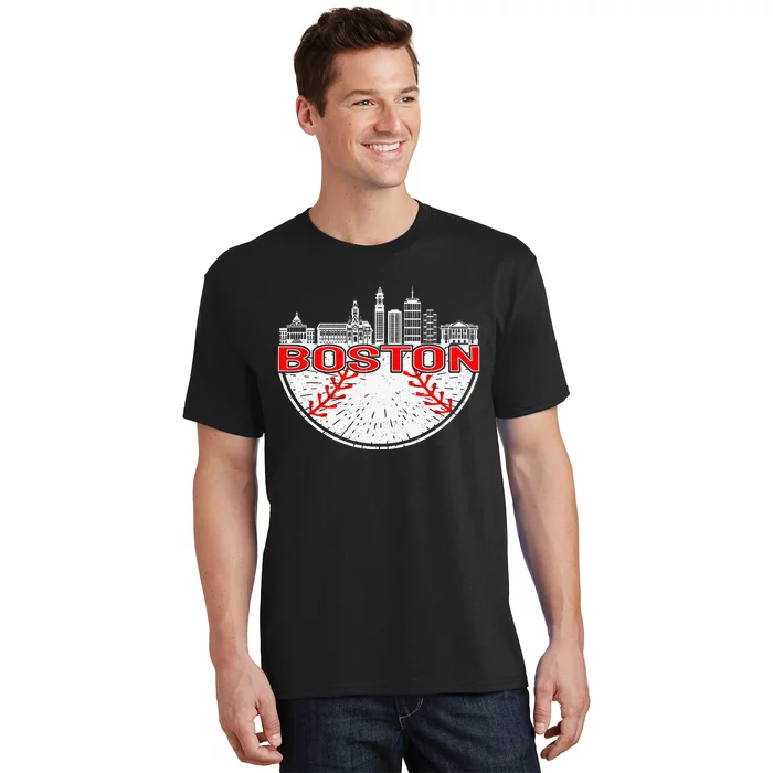 Vintage Style Boston Baseball Tee T-Shirt