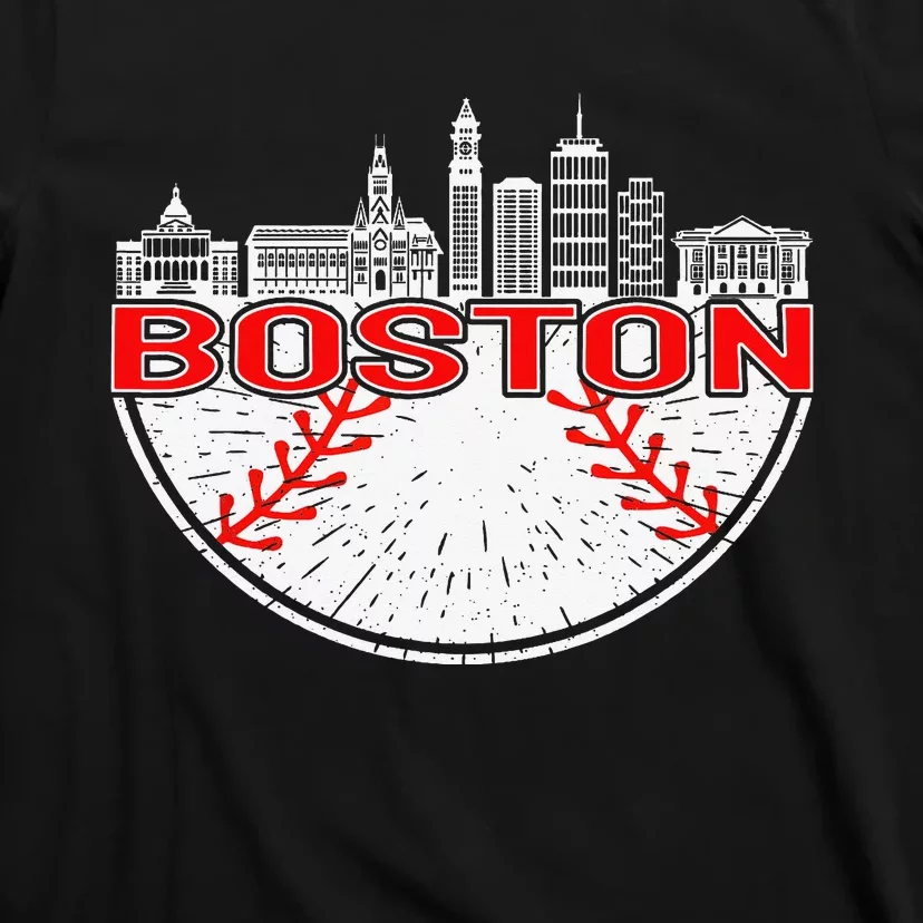 Vintage Style Boston Baseball Tee T-Shirt