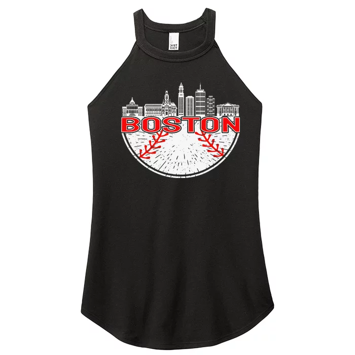 Vintage Style Boston Baseball Tee Women’s Perfect Tri Rocker Tank