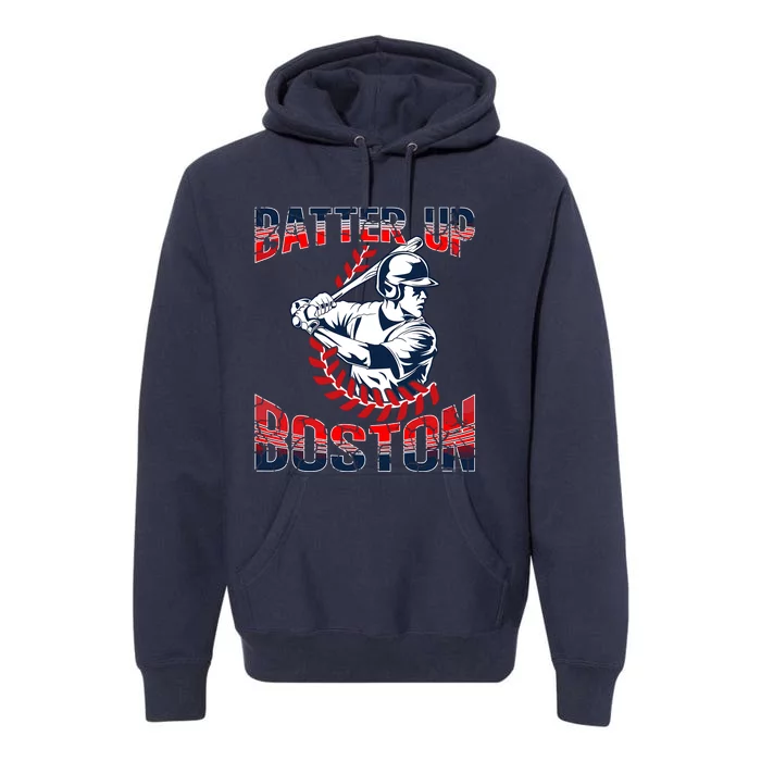 Vintage Style Batter Boston Baseball Premium Hoodie