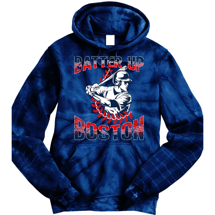 Vintage Style Batter Boston Baseball Tie Dye Hoodie