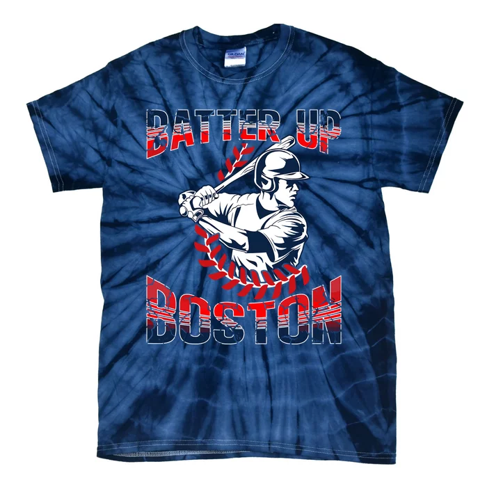 Vintage Style Batter Boston Baseball Tie-Dye T-Shirt