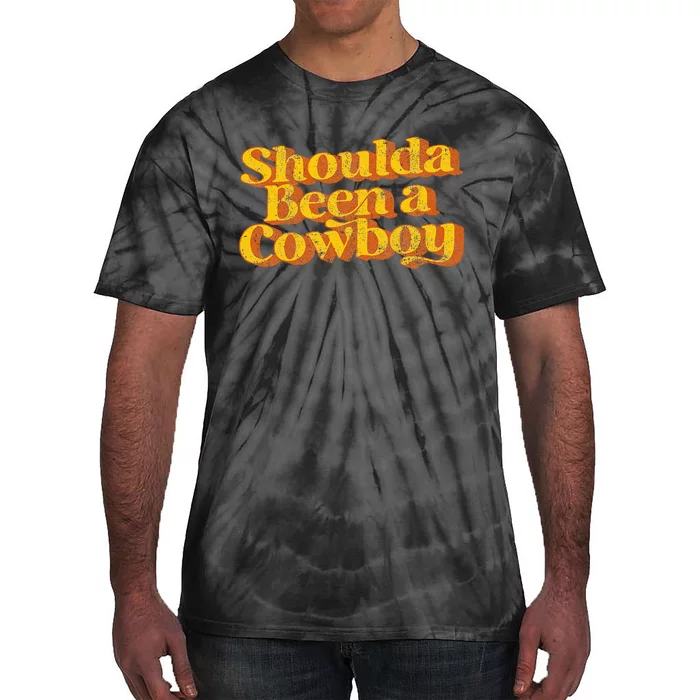 Vintage Shoulda Been A Cow Country Music Tie-Dye T-Shirt