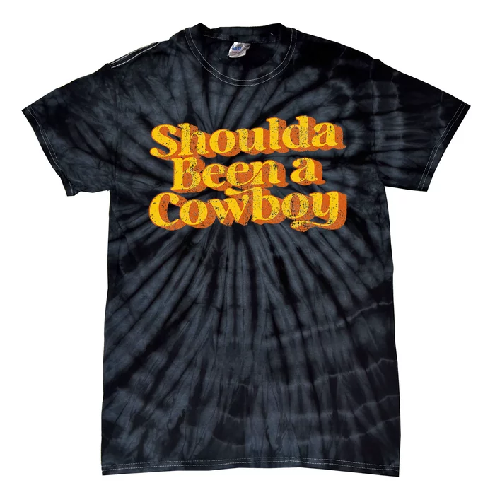 Vintage Shoulda Been A Cow Country Music Tie-Dye T-Shirt