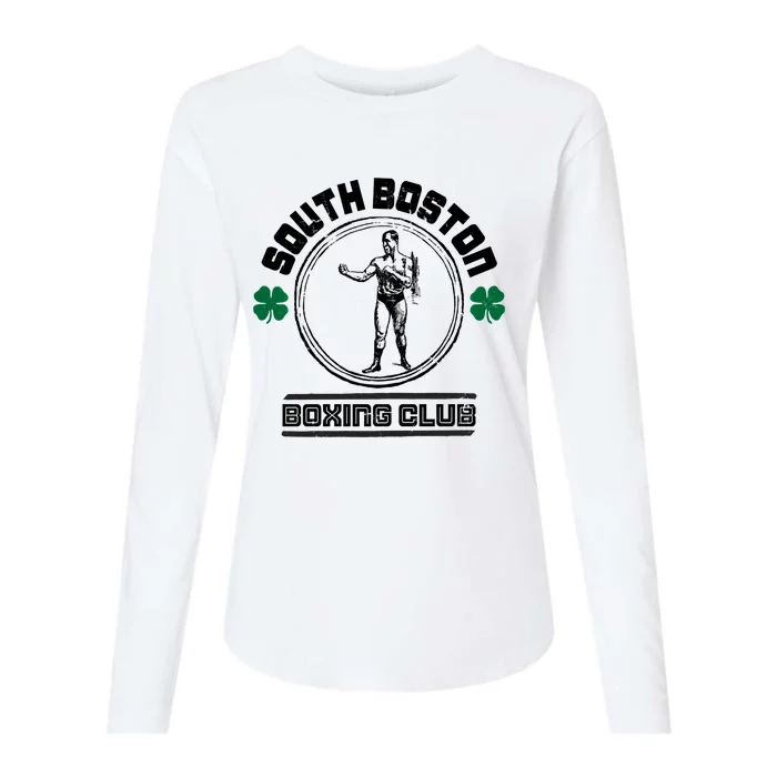 Vintage South Boston Boxing Club Boxing Meaningful Gift Womens Cotton Relaxed Long Sleeve T-Shirt