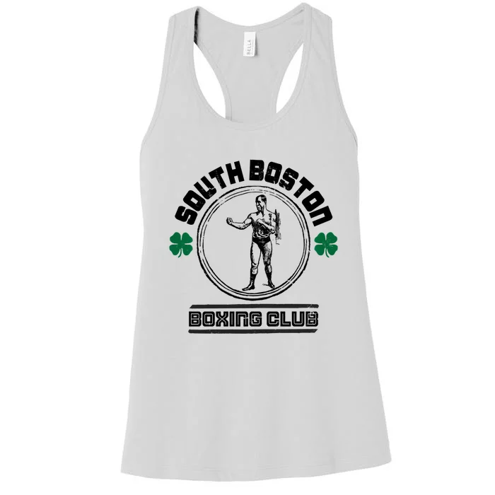 Vintage South Boston Boxing Club Boxing Meaningful Gift Women's Racerback Tank