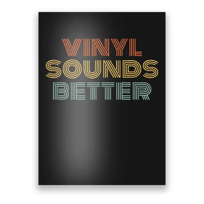 Vinyl Sounds Better Audiophile Music Record Lover Poster