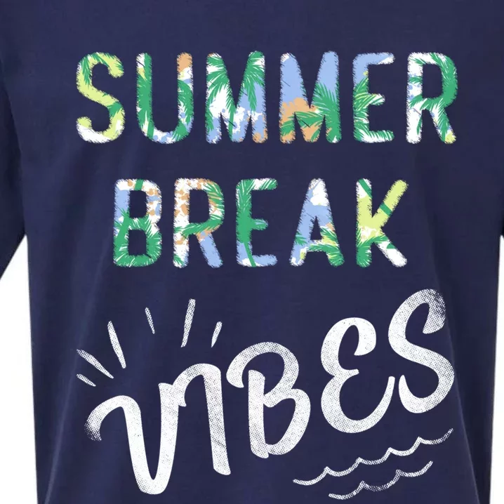 Vacay Summer Brake Vibes Vacation Tee Beach Palms Cruise Tee Meaningful Gift Sueded Cloud Jersey T-Shirt