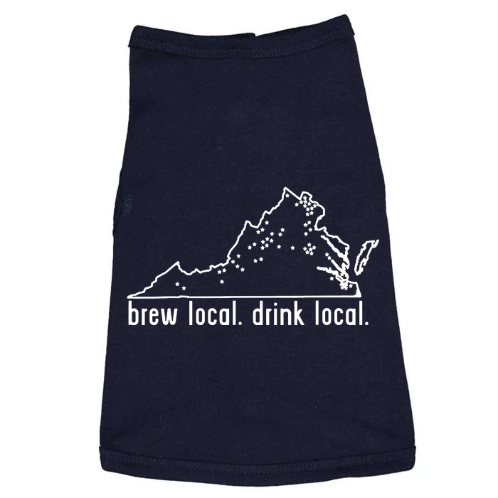 Virginia State Brewery Map Craft Beer Graphic Doggie Tank