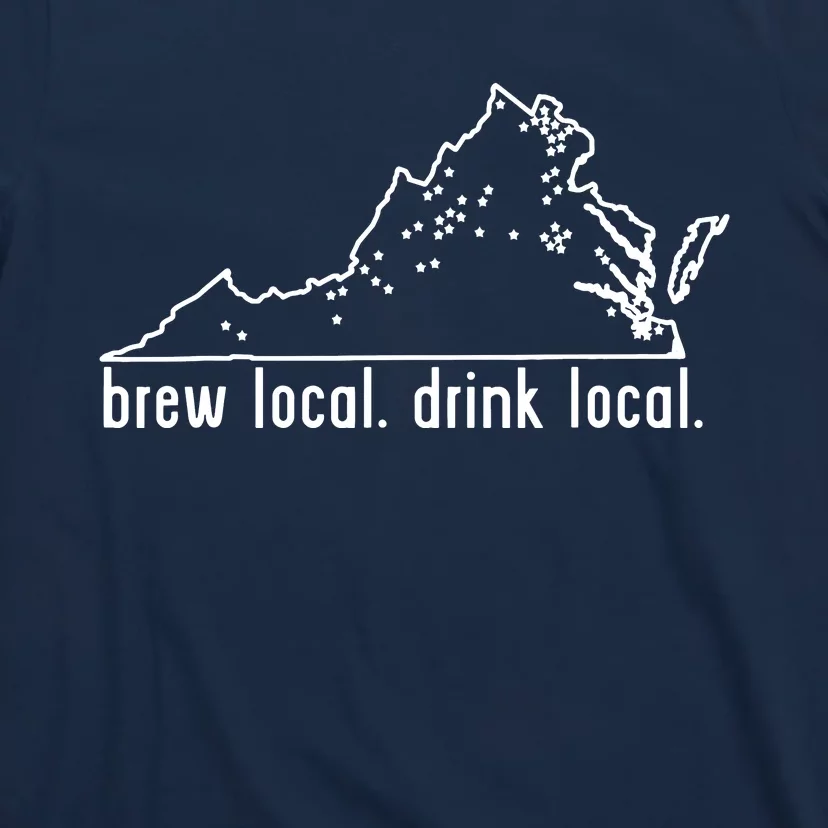 Virginia State Brewery Map Craft Beer Graphic T-Shirt