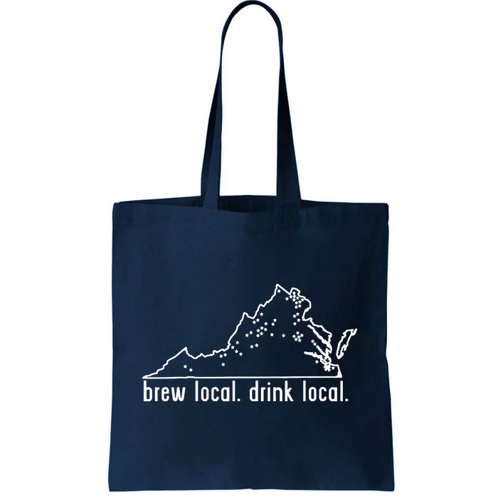 Virginia State Brewery Map Craft Beer Graphic Tote Bag