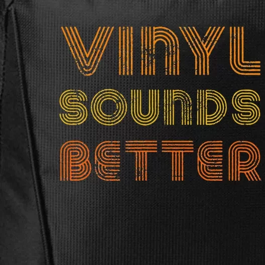 Vinyl Sounds Better Vintage Style Music Lovers City Backpack