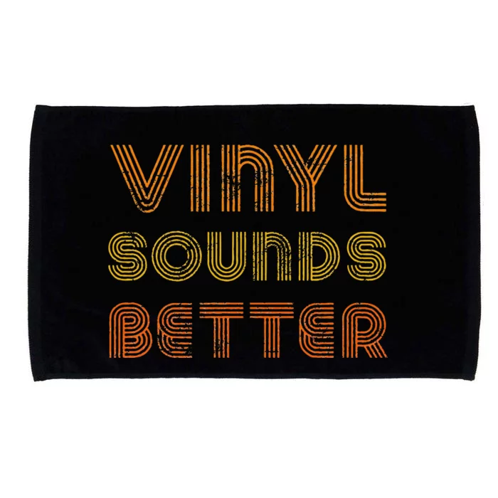 Vinyl Sounds Better Vintage Style Music Lovers Microfiber Hand Towel