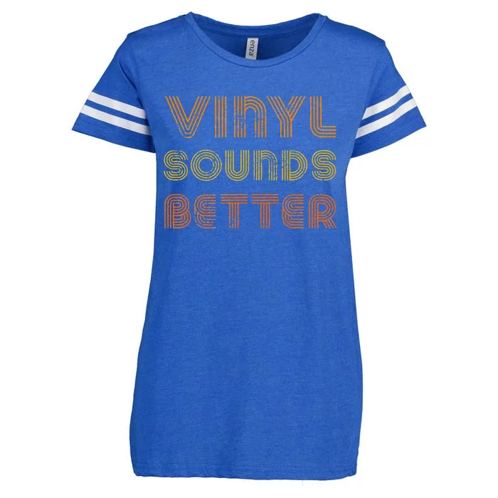 Vinyl Sounds Better Vintage Style Music Lovers Enza Ladies Jersey Football T-Shirt