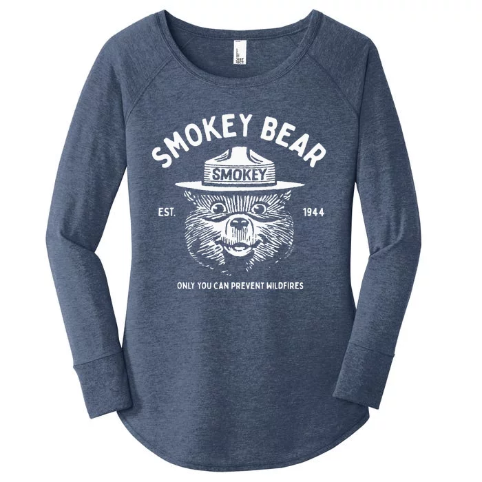 Vintage Sm.Okey Be.Ar Only You Can Prevent Wildfires Women's Perfect Tri Tunic Long Sleeve Shirt