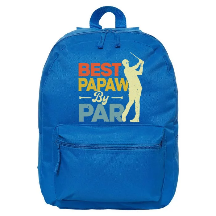 Vintage Style Best Papaw By Par Golf Lover Funny Fathers Day Gift 16 in Basic Backpack