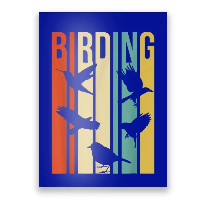 Vintage Style Birding Cute Gift For Birders With Birds Poster