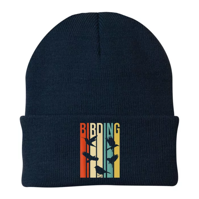 Vintage Style Birding Cute Gift For Birders With Birds Knit Cap Winter Beanie