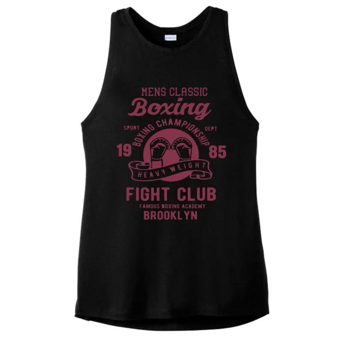 Vintage Style Boxing Boxing Gloves Graphics Ladies Tri-Blend Wicking Tank