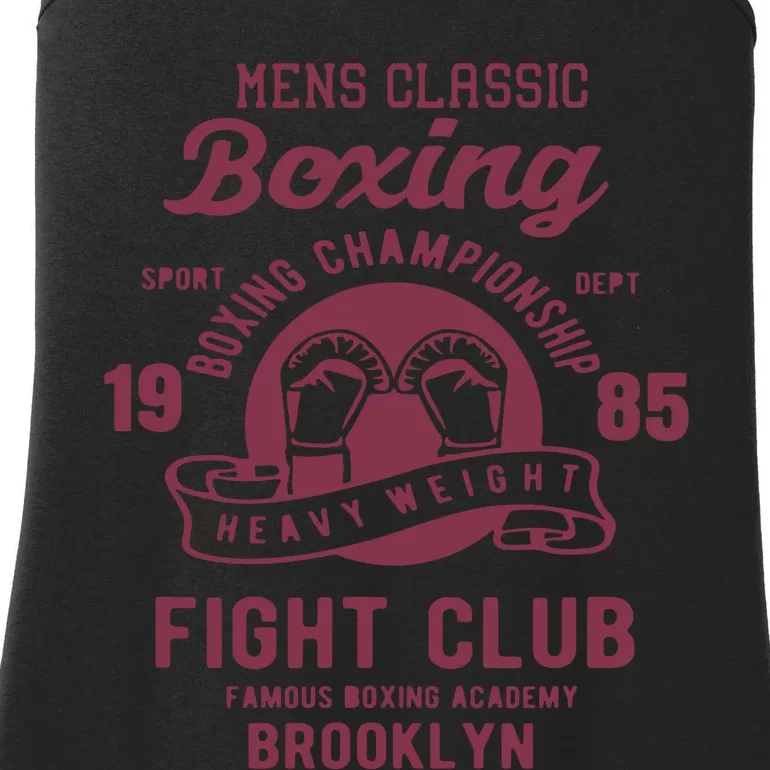 Vintage Style Boxing Boxing Gloves Graphics Ladies Essential Tank