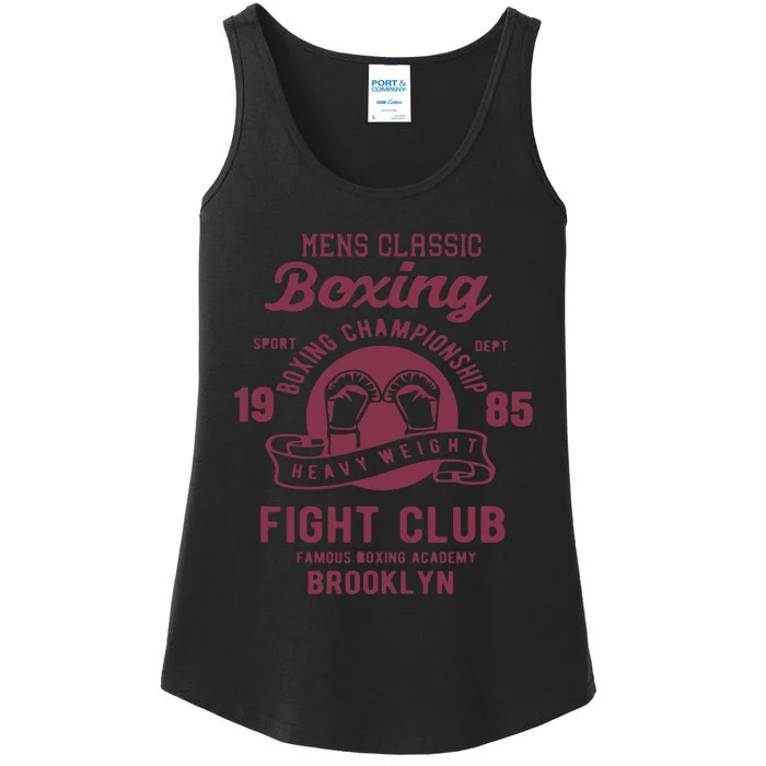 Vintage Style Boxing Boxing Gloves Graphics Ladies Essential Tank