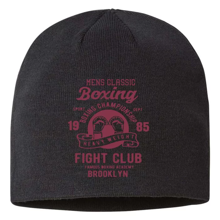 Vintage Style Boxing Boxing Gloves Graphics 8 1/2in Sustainable Knit Beanie