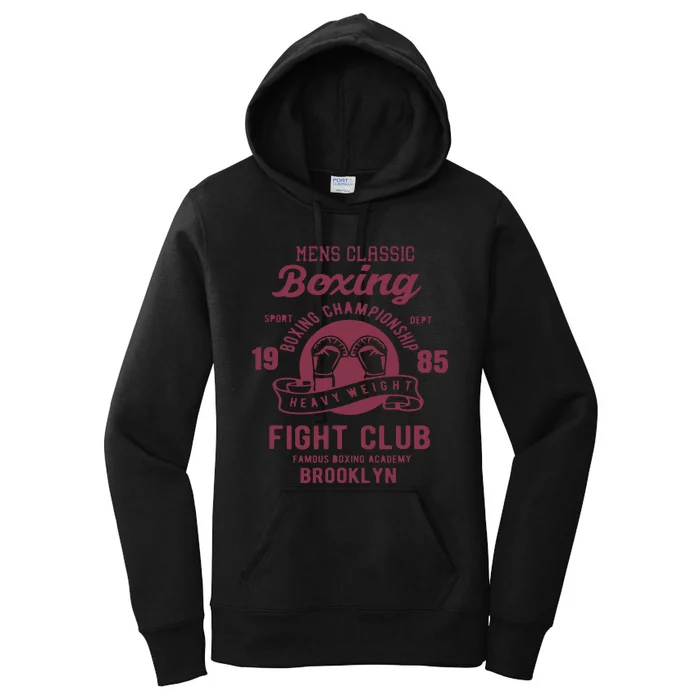 Vintage Style Boxing Boxing Gloves Graphics Women's Pullover Hoodie