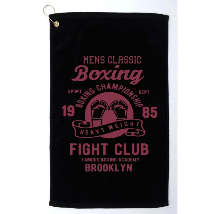 Vintage Style Boxing Boxing Gloves Graphics Platinum Collection Golf Towel