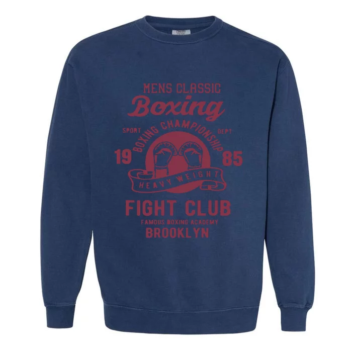 Vintage Style Boxing Boxing Gloves Graphics Garment-Dyed Sweatshirt