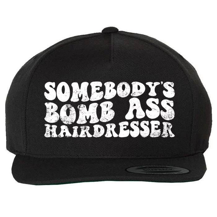 Vintage Somebody's Bomb Ass Hairdresser Premium Wool Snapback Cap