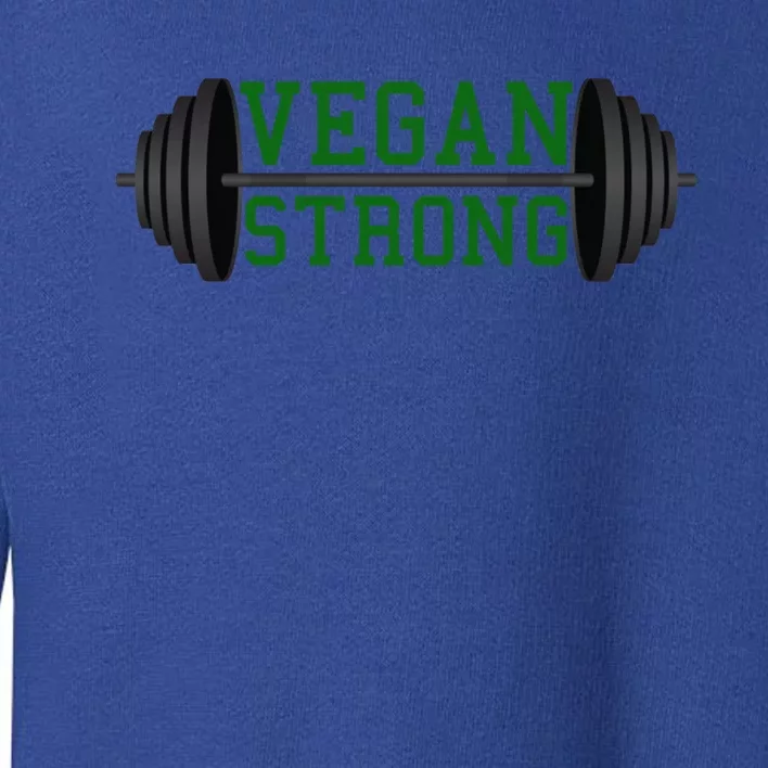 Vegan Strong Barbell Graphic Gift Toddler Sweatshirt