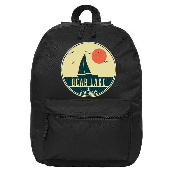 Vintage Sailing Bear Lake Idahoutah 16 in Basic Backpack