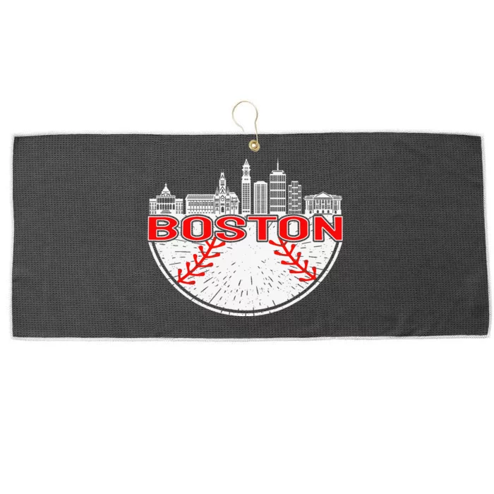 Vintage Style Boston Baseball Tee for Wo Large Microfiber Waffle Golf Towel