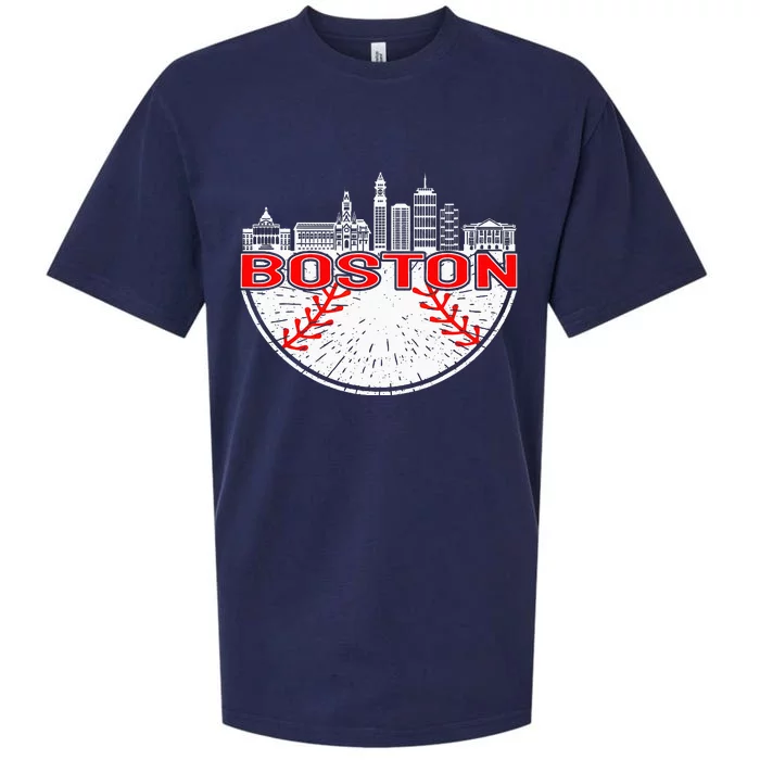 Vintage Style Boston Baseball Tee For Women And Men Sueded Cloud Jersey T-Shirt