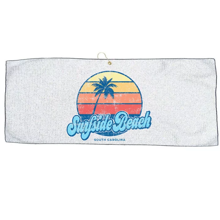 Vintage Surfside Beach South Carolina Sc Classic 70s Large Microfiber Waffle Golf Towel