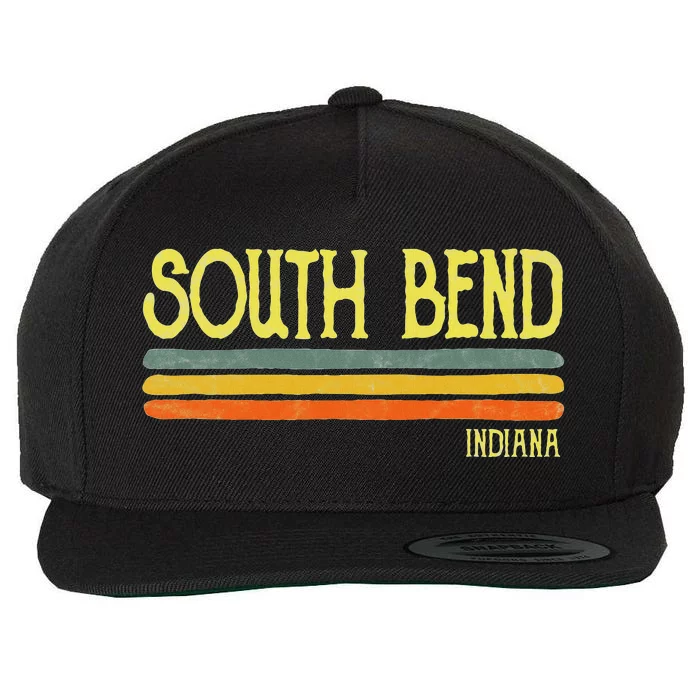 Vintage South Bend Indiana In Souvenir Gift Wool Snapback Cap