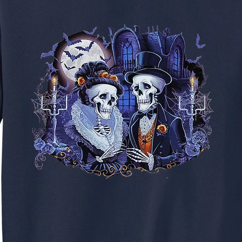 Victorian Skeleton Couple Gothic Halloween Graphic Tall Sweatshirt