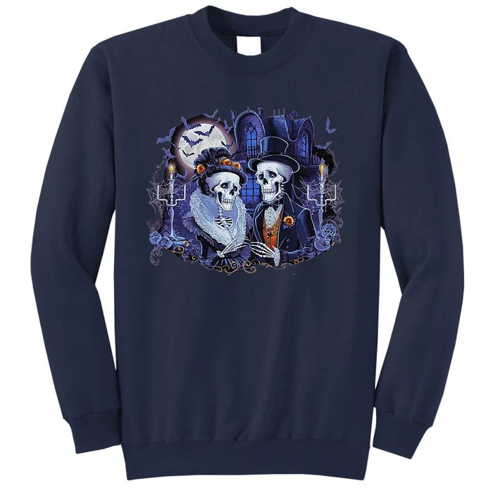 Victorian Skeleton Couple Gothic Halloween Graphic Tall Sweatshirt