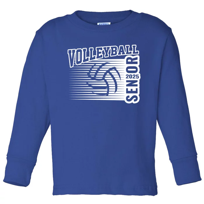 Volleyball Senior Class Of 2025 Grad 25 Graduation Funny Gift Toddler Long Sleeve Shirt