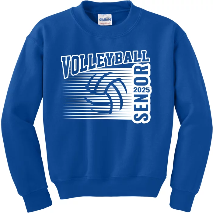 Volleyball Senior Class Of 2025 Grad 25 Graduation Funny Gift Kids Sweatshirt