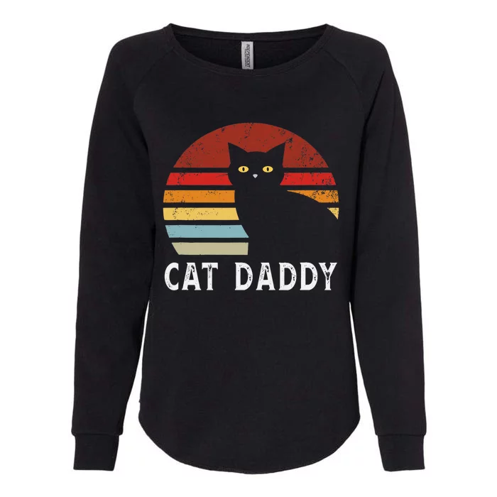 Vintage Sunset Cat Daddy Mommy, Boy Girl Funny Womens California Wash Sweatshirt