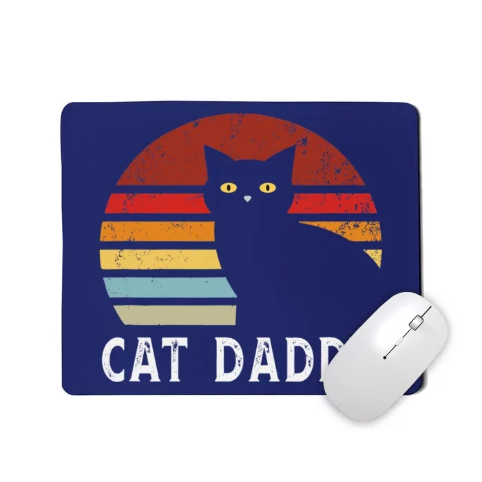 Vintage Sunset Cat Daddy Mommy, Boy Girl Funny Mousepad